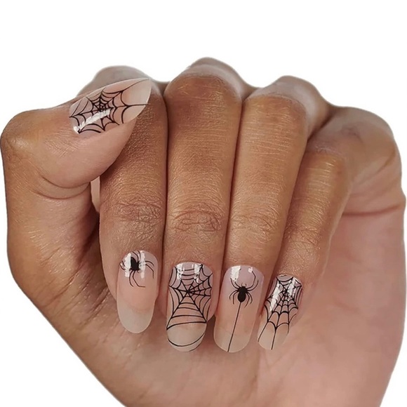 Color Street Web of Lies Clear Overlay Spiders Webs Real Nail Polish Strips - Picture 5 of 10